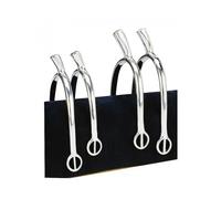 Éperon d'équitation compensés à passants arrondis inox Feeling Prince de Galles Argenté pour homme/Tige : 20 mm