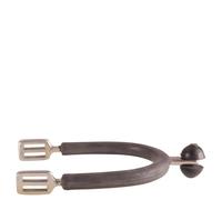 Éperon d'équitation Impuls inox.a rouleaux protecteurs caoutchou BR Equitation Marron 25 mm