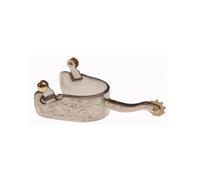 Éperon d'équitation western larges en inox décorés Lakota Argenté TU