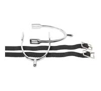 Éperon polo d'équitation chromé avec sangle Harry's Horse Argenté D15