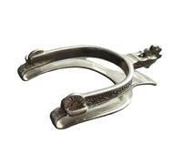 Éperon Western vintage rare, clip gravé personnalisé, éperons argentés, grands clips, support en argent, cheval Pince Double Clip (Silver, 6.5cm)