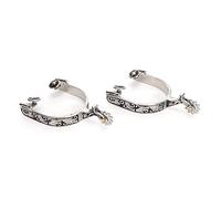 Éperons de Cheval en Acier Inoxydable, décoration d'éperons de Botte de Cheval de Cow-Boy Ouest avec éperons à Engrenages pour Bottes Équipement équestre pour Divertissement de compétition équestre