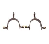 Éperons de Cowboy Occidentaux, éperons de Cheval en Laiton Antique Vintage avec Fleurs Sculptées à la Main et équipement Tournant, pour L'équitation de Style Occidental