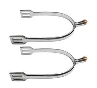 Éperons Occidentaux Et Anglais Pour Hommes - Éperons De Cheval Chromés (11 X 7,6 Cm) Avec Engrenage Rotatif En Cuivre - 1 Paire D'éperons De Bottes De Cowboy En De Zinc Pour L'entraînement D'é