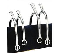 Éperons pour cheval compensés à passants arrondis inox Prince de Galles Feeling Argenté 20 mm