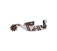 Éperons pour cheval garniture gravée avec motif reiner homme Metalab FG Reining Marron TU