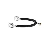 Éperons pour cheval recouverts de caoutchouc avec roelle Metalab Noir 2,5 cm