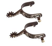 Éperons Western Cowboy, 2 éperons Vintage en Acier à Faible Teneur en Carbone avec Engrenage Rotatif, éperons Rétro en Métal Steampunk pour Chevaux Adultes