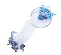 Épervier de Pêche, Filet de Pêche à Lancer Facile de Diamètre 420 Cm Filet de Pêche à la Main à 360 Degrés Filet de Coulée en Acier Demi Doigt Dense pour Bait Trap Fish Crevettes