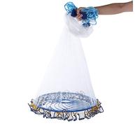 Épervier de Pêche, Filet Pêche Facile à Lancer 2,4 M/7,9 Pieds Piège à Appâts en Nylon à 360 Degrés Piège à Poisson Télescopique Activités Pêche Lancer des Filets en Eau Douce pour Bait Trap Fish