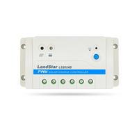 EPEVER Contrôleur de charge solaire 20 A 12 V/24 V pour panneaux solaires PWM pour batterie scellée, gel, inondée (LS2024B)