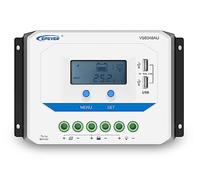 EPEVER VS2024AU Contrôleur de charge solaire PWM 20 A avec écran LCD et deux ports USB
