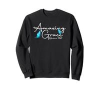Eph. 2:8-9 Amazing Grace Butterfly Graphique Sweatshirt
