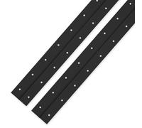 EPHECH Lot de 2 charnières de piano noires de 45,7 cm, charnières continues en acier inoxydable robuste avec trou, 0,1 cm d'épaisseur, 3 cm de largeur ouverte, charnière continue pour porte d'armoire