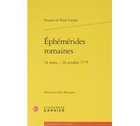 Éphémérides romaines: 24 mars - 24 octobre 1775