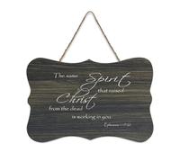 Ephesians 1:19 20 The same Spirit That Raised Christ From The Dead Is Working in You Panneau en bois rustique avec citations murales en bois Décoration murale 15,2 x 25,4 cm