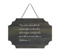 Ephesians 3:20 Now to Him Who Is Able to Do Immeasurably More Than All We Ask Panneau en bois rustique Décoration murale en bois avec citations 15,2 x 25,4 cm