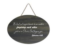 Ephesians 4:32 Be Kind And Compassionate to One Another Forgiving Each Other Just As in Christ Panneau en bois 15,2 x 25,4 cm Décoration murale rustique à suspendre pour porte d'entrée, salon, cuisine