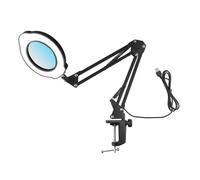 EpheyFIF 1 loupe de bureau avec lumière LED en verre optique pliable et bouton interrupteur pratique 2 en 1 lampe de table loupe