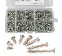 EpheyFIF Assortiment de vis autotaraudeuses en acier nickelé 800 pièces