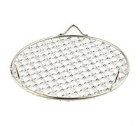 EpheyFIF Grille de barbecue ronde de rechange en acier inoxydable 201, grille de refroidissement avec pieds, filet de barbecue d'extérieur pour fumoir, granulés, gaz et charbon de bois (18 cm)