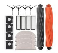 EpheyFIF Kit d'accessoires de rechange pour aspirateur robot Mova S20 Ultra et RLM71CE, avec 2 brosses à rouleau, 4 brosses latérales, 4 sacs à poussière, 4 tampons de serpillère, 4 filtres