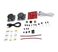 EpheyFIF Kit de haut-parleurs à monter soi-même avec boîtier en acrylique transparent pour projet de soudure électronique 2 canaux amplificateur avec puce MHM18 et 8002 alimenté par USB pour