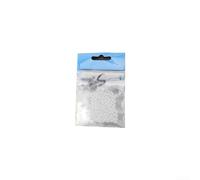 EpheyFIF Lot de 100 perles de pêche transparentes ovales avec 2 perles en forme de croix, perles en plastique, leurres de pêche en mer, outils flottants (petite transparente)
