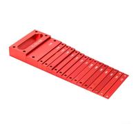 EpheyFIF Lot de 16 blocs de jauge métrique 0,03 mm Rouge | Idéal pour les projets de bricolage, les usines de bois, le réglage rapide de la hauteur, manipulation sûre