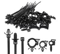 EpheyFIF Lot de 45 attaches autobloquantes pour câble de voiture avec clips d'acheminement de fil de voiture, attaches autobloquantes en nylon
