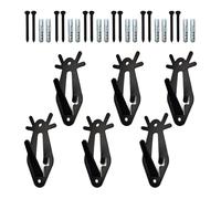 EpheyFIF Lot de 6 crochets muraux en forme de tête de mort - Installation facile pour salon, chambre à coucher