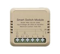 EpheyFIF Module WiFi intelligent avec surveillance de l'alimentation et protection contre les surcharges, compatible avec Tuya Smart Home, fil neutre requis, 16 A 1 gang, marron