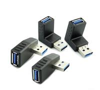 EpheyFIF Quatre adaptateurs USB 3 0 A mâle vers femelle avec un design pratique à angle droit pour une connexion facile