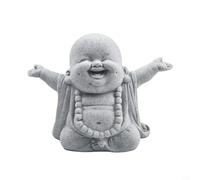EpheyFIF Statue de Bouddha rieur - Jolie statue de Bouddha Maitreya en céramique - Attire la richesse - Décoration porte-bonheur pour voiture, maison, bureau (A)