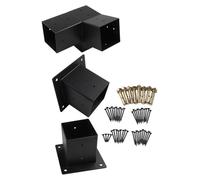 EpheyFIF Supports de pergola inclinés avec matériel pour pergola de toit incliné de 10,2 x 10,2 cm