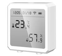 EpheyFIF Thermomètre hygromètre WiFi sans fil avec affichage LED et notifications d'application