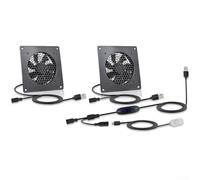 EpheyFIF U10T1225JGX2 Ventilateur de refroidissement USB contrôlé par température 10 vitesses 0-60 °C pour thermostat intelligent circulation d'air Fonctionnement silencieux pour rack serveur Serre