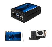 EpheyFIF Ventilateur de refroidissement pour Raspberry Pi, refroidisseur tour Raspberry Pi 480 x 320 60 fps, écran tactile 3,5" avec étui, avec refroidisseur