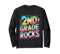Epic 2ND Grade Rocks Last Day Tiny Humans Teacher Sign My Manche Longue