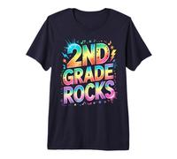 Epic 2ND Grade Rocks Last Day Tiny Humans Teacher Sign My T-Shirt Haut de Gamme