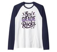 Epic 5th Grade Rocks First Day Music Teacher Squad Lot de Bricolage Manche Raglan