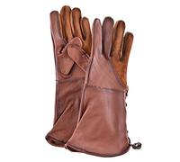 Epic Armoury 1 paire de gants de fauconnerie en daim - Différents modèles, marron, L