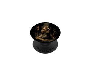 Epic Bible Story Christian Graphic - Daniel and Lions PopSockets PopGrip Adhésif