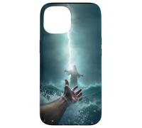Epic Bible Story Christian Graphic - Jesus Saving Peter Coque pour iPhone 15