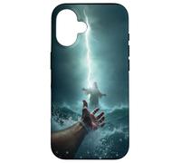 Epic Bible Story Christian Graphic - Jesus Saving Peter Coque pour iPhone 16