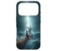 Epic Bible Story Christian Graphic - Jesus Saving Peter Coque pour iPhone 17 Pro