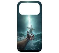 Epic Bible Story Christian Graphic - Jesus Saving Peter Coque pour iPhone 17 Pro Max