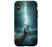 Epic Bible Story Christian Graphic - Jesus Saving Peter Coque pour iPhone X/XS