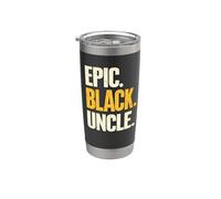 Epic Black Uncle | Famille afro-américaine rétro vintage Gobelet isotherme en acier inoxydable double paroi