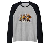 Epic Cat Warriors Parodie Retro Synthwave Esthétique Manche Raglan